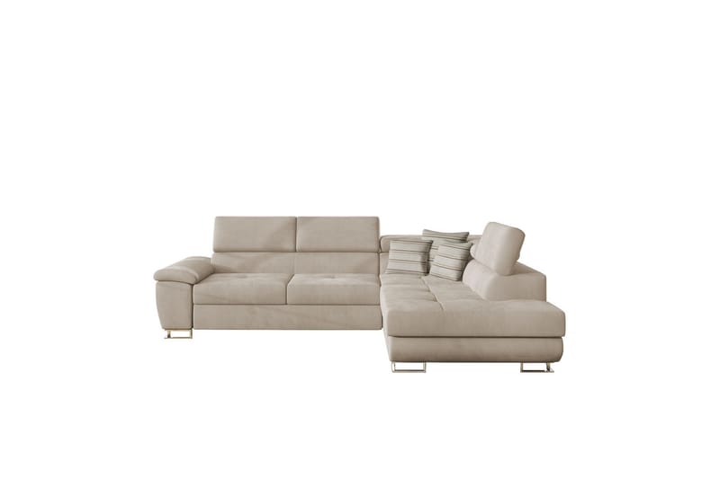 Reginia Sofa med Sjeselong 3-seter - Beige - Møbler - Sofaer - Sofa med sjeselong