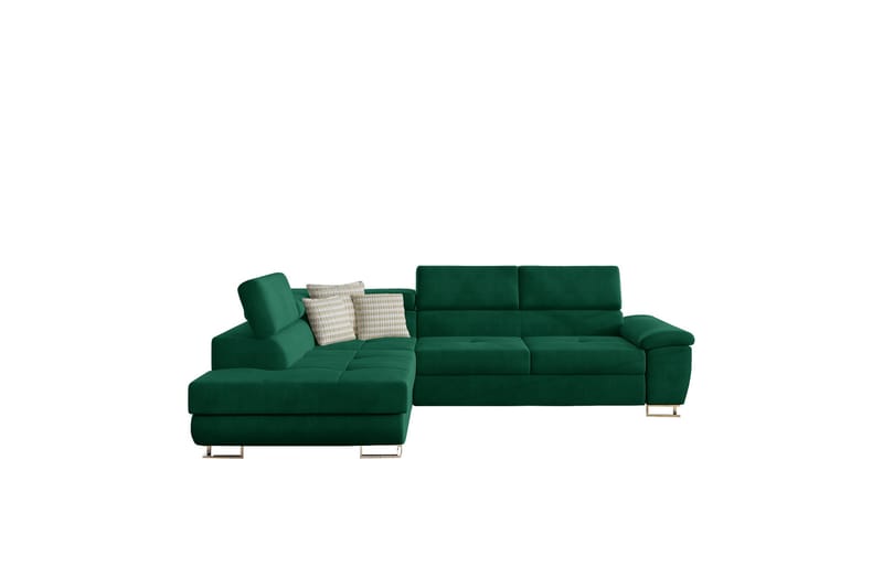 Reginia Sofa med Sjeselong 3-seter - Grønn - Møbler - Sofaer - Sofa med sjeselong