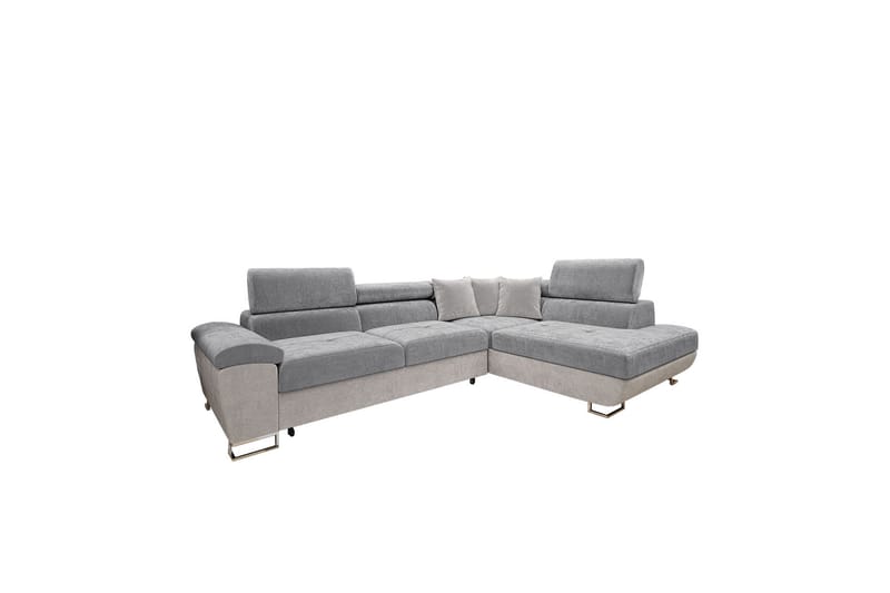 Reginia Sofa med Sjeselong 3-seter - Lys grå/Grå - Møbler - Sofaer - Sofa med sjeselong