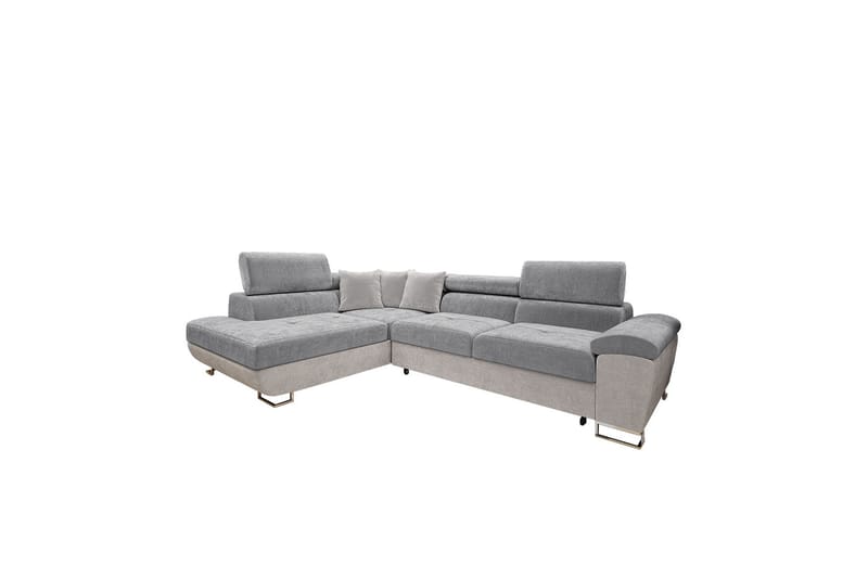 Reginia Sofa med Sjeselong 3-seter - Lys grå/Grå - Møbler - Sofaer - Sofa med sjeselong