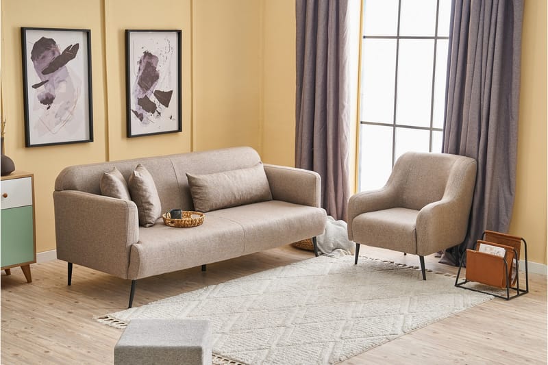 Revos 3-seters Sofa - Brun - Møbler - Sofaer - Sofa 3 seter