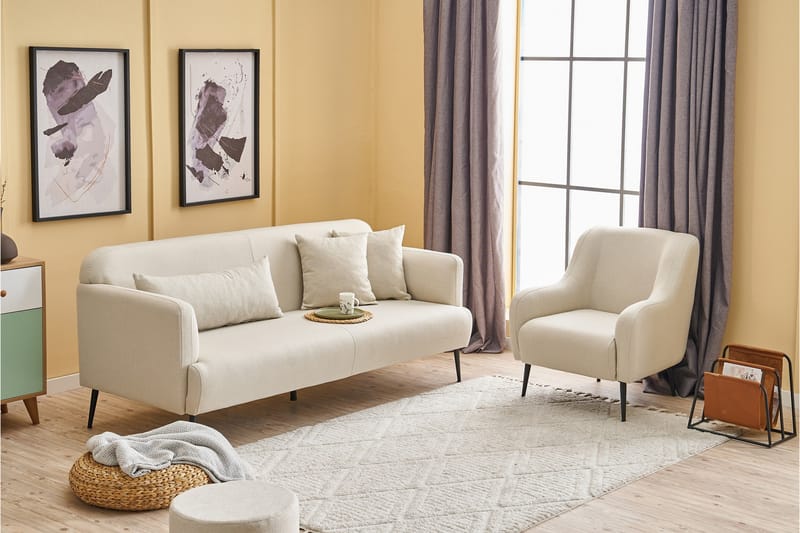 Revos 3-seters Sofa - Krem - Møbler - Sofaer - Sofa 3 seter