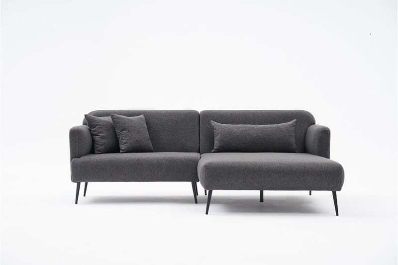 Revos 4-seters Sofa med Divan - Antrasitt - Møbler - Sofaer - Sofa med sjeselong