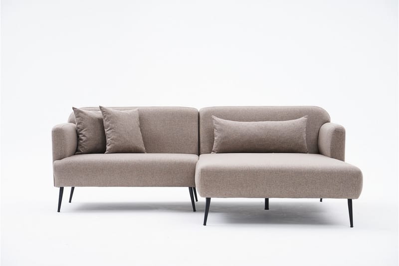 Revos 4-seters Sofa med Divan - Brun - Møbler - Sofaer - Sofa med sjeselong