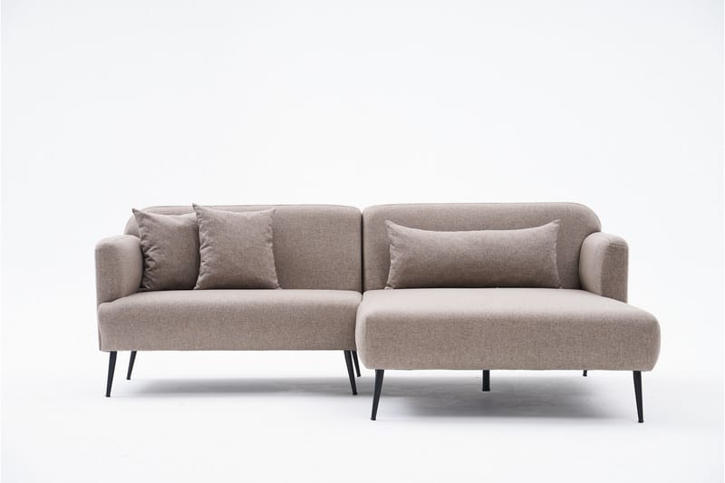 Revos 4-seters Sofa med Divan - Brun - Møbler - Sofaer - Sofa med sjeselong