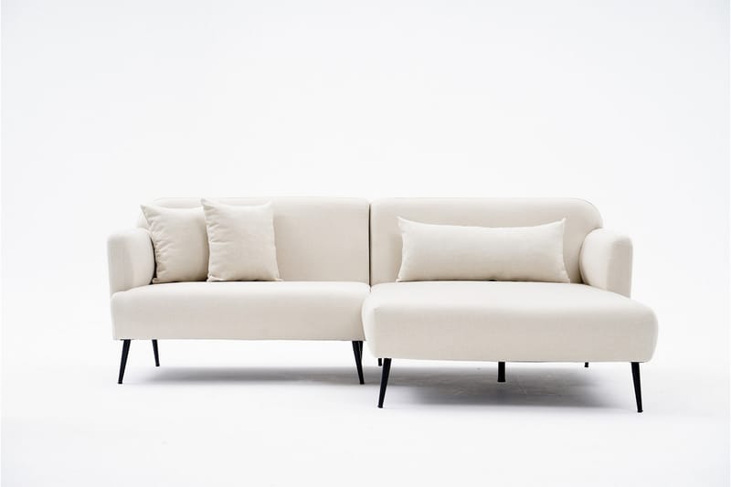 Revos 4-seters Sofa med Divan - Krem - Møbler - Sofaer - Sofa med sjeselong