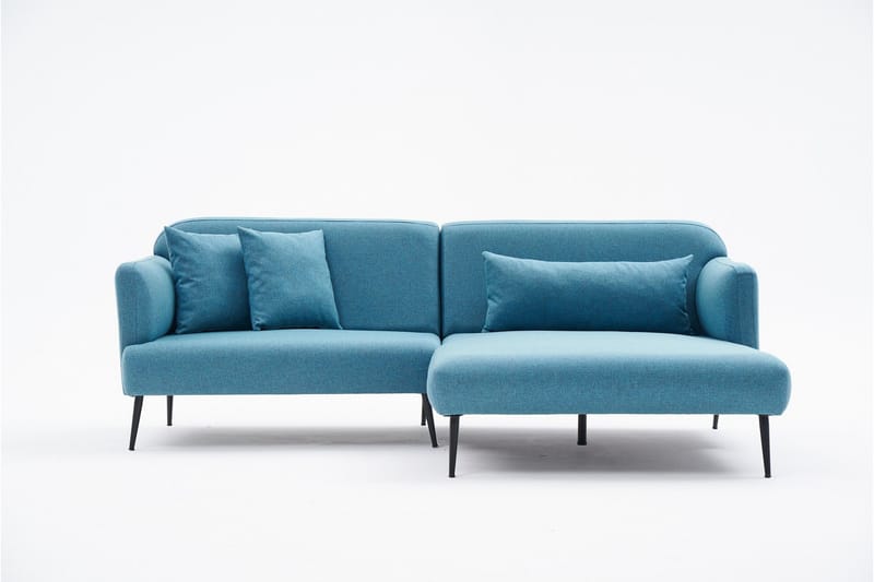 Revos 4-seters Sofa med Divan - Turkis - Møbler - Sofaer - Sofa med sjeselong