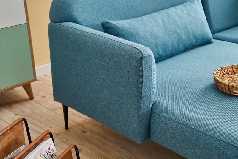 Revos 4-seters Sofa med Divan - Turkis - Møbler - Sofaer - Sofa med sjeselong