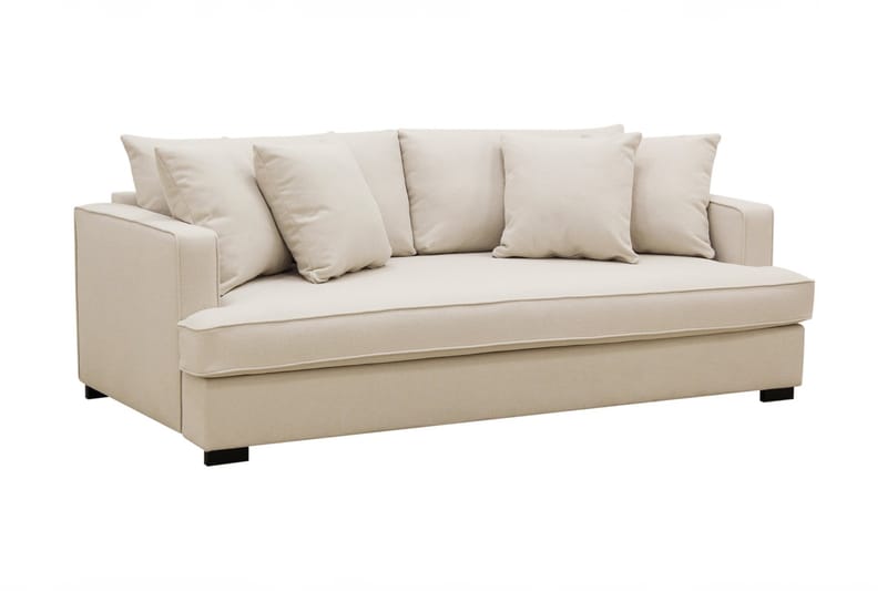 Rossi Dybde 3-seter Bouclé Sofa Hel pute - Lys Beige - Møbler - Sofaer - Sofa 3 seter