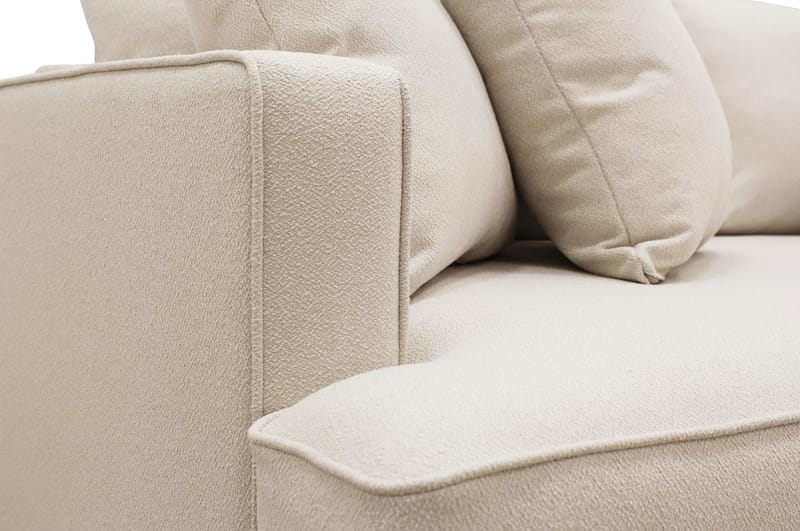 Rossi Dybde 3-seter Bouclé Sofa Hel pute - Lys Beige - Møbler - Sofaer - Sofa 3 seter