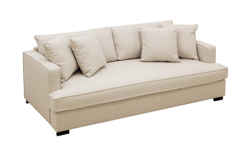 Rossi Dybde 3-seter Bouclé Sofa Hel pute - Lys Beige - Møbler - Sofaer - Sofa 3 seter