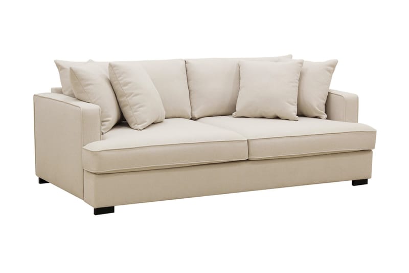 Rossi Dybde 3-seter Bouclé Sofa - Lys Beige - Møbler - Sofaer - Sofa 3 seter