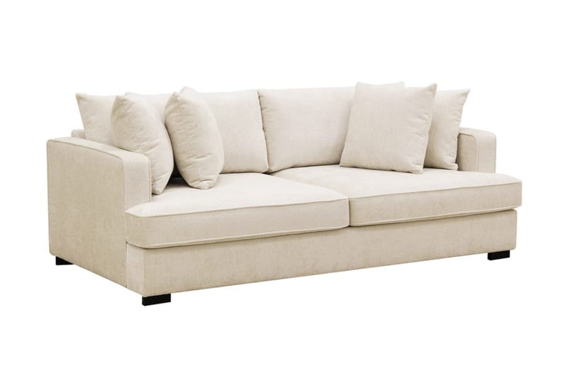 Rossi Dybde 3-seter Fløyelssofa - Lys Beige - Møbler - Sofaer - Sofa 3 seter