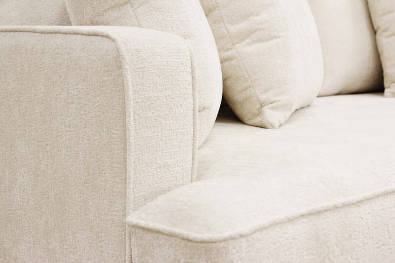 Rossi Dybde 3-seter Fløyelssofa - Lys Beige - Møbler - Sofaer - Sofa 3 seter