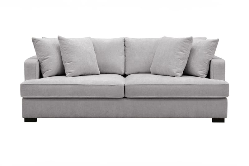 Rossi Dybde 3-seter Fløyelssofa - Lys Grå - Møbler - Sofaer - Sofa 3 seter