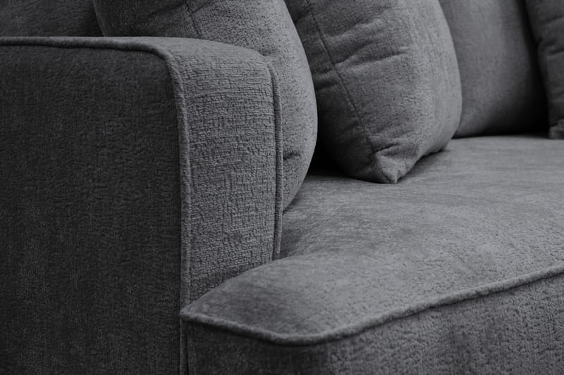 Rossi Dybde 3-seter Fløyelssofa - Svart / Mørkegrå - Møbler - Sofaer - Sofa 3 seter