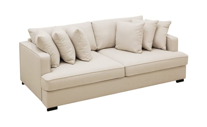 Rossi Dybde 4-seter Bouclé Sofa - Lys Beige - Møbler - Sofaer - 4 seter sofa