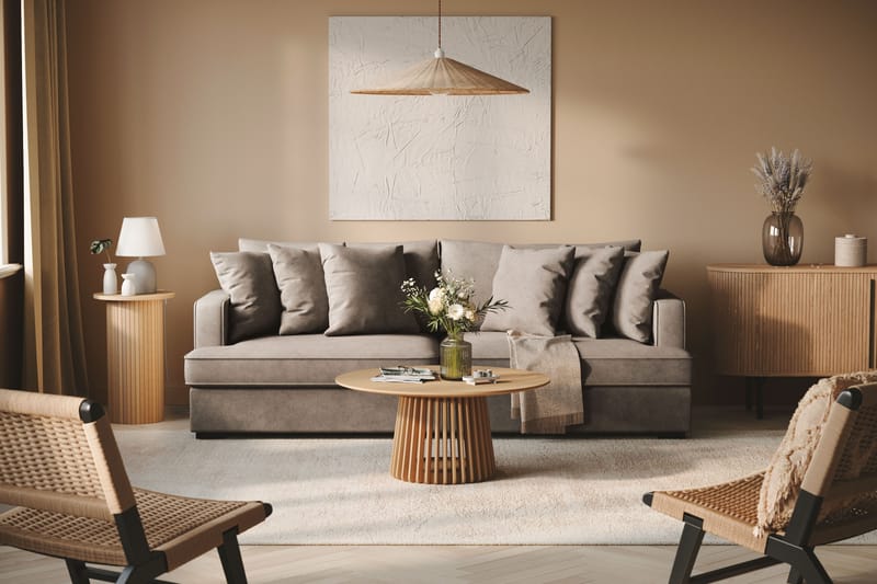 Rossi Dybde 4-seter Sofa - Lys Brun - Møbler - Sofaer - 4 seter sofa