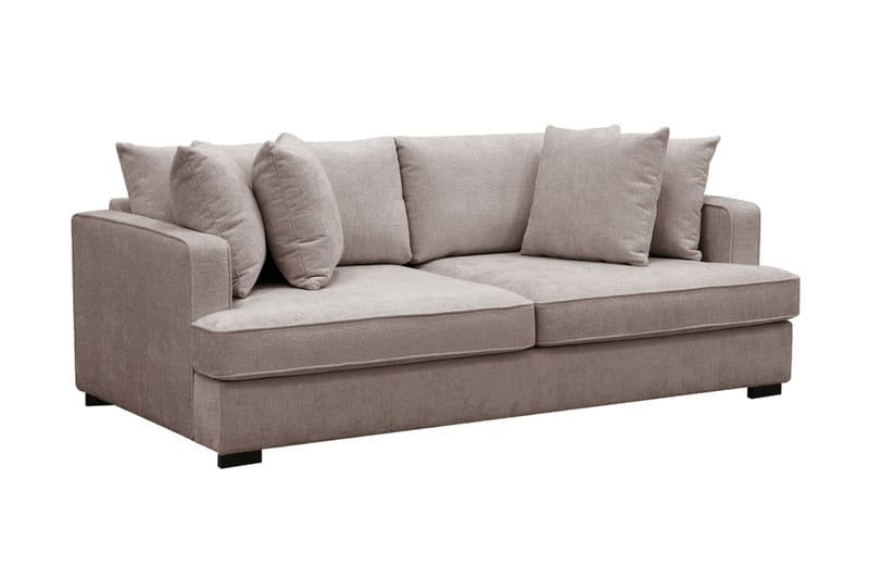 Rossita Dybde 3-seter Fløyelssofa - Grå - Møbler - Sofaer - Sofa 3 seter