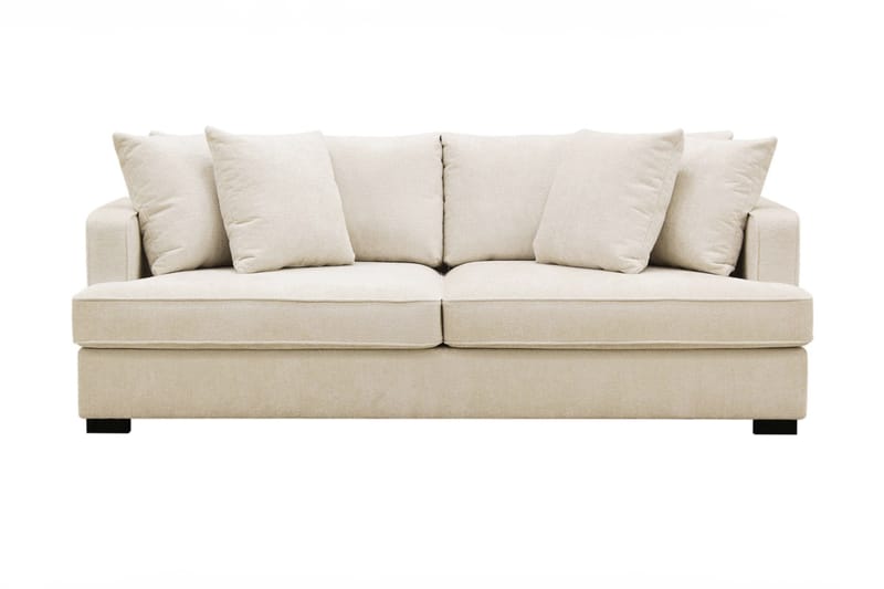 Rossita Dybde 3-seter Fløyelssofa - Lys Beige - Møbler - Sofaer - Sofa 3 seter