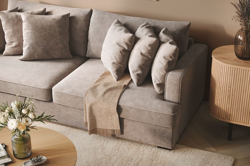 Rossita Dybde 4-seter Sofa - Grå - Møbler - Sofaer - 4 seter sofa