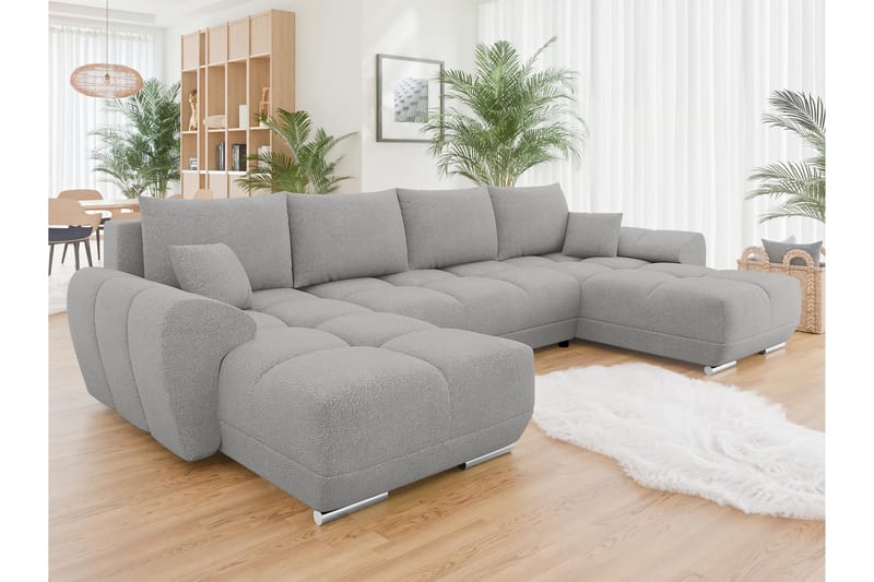 Simerly Sofa Dobbeldivan 4-seter - Grå - Møbler - Sofaer - U-sofa