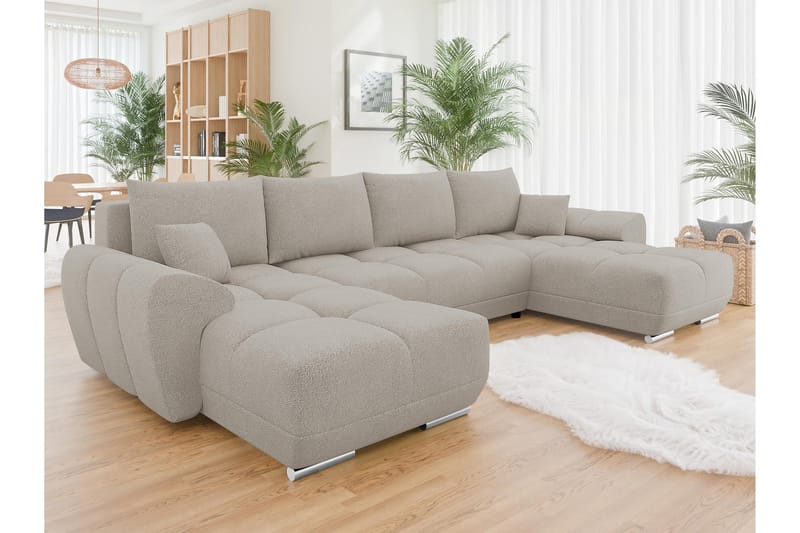 Simerly Sovesofa Dobbeldivan 4-seter - Beige - Møbler - Sofaer - Sovesofaer