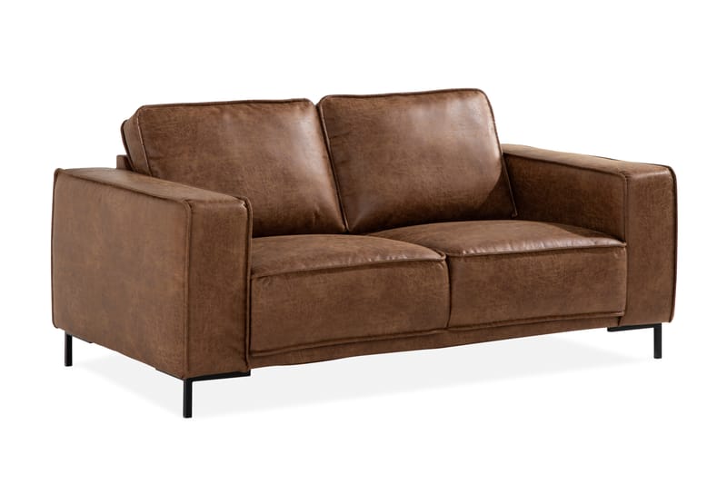 Akron 2-seter Sofa Bonded Lær - Brun - Møbler - Sofaer - Skinnsofaer