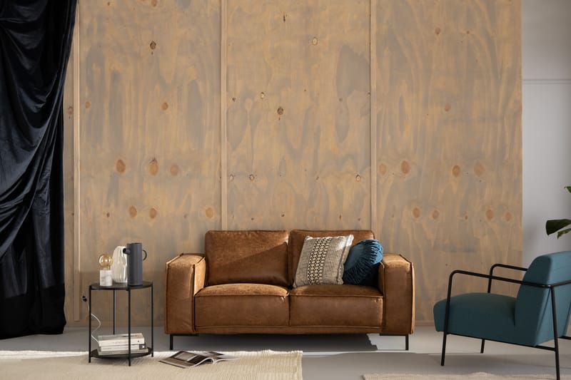 Akron 2-seter Sofa Bonded Lær - Brun - Møbler - Sofaer - Skinnsofaer