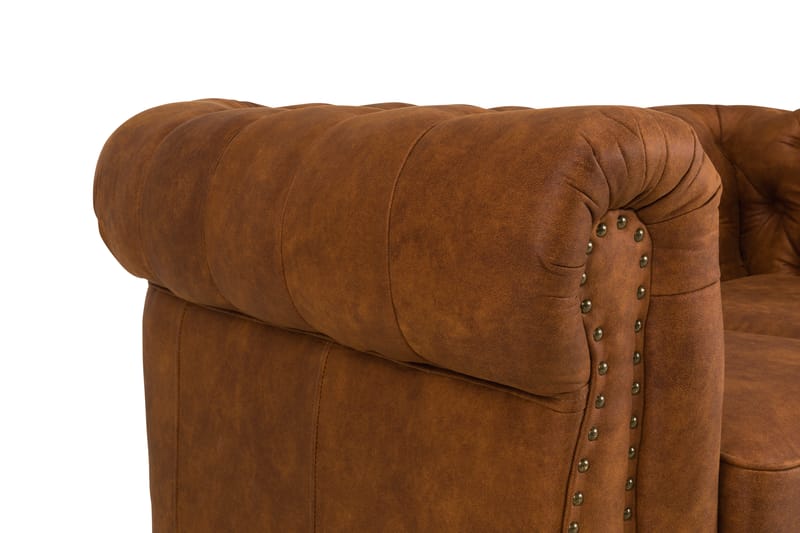 Chesterfield Deluxe 2-seters Sofa - Konjakk - Møbler - Sofaer - Skinnsofaer