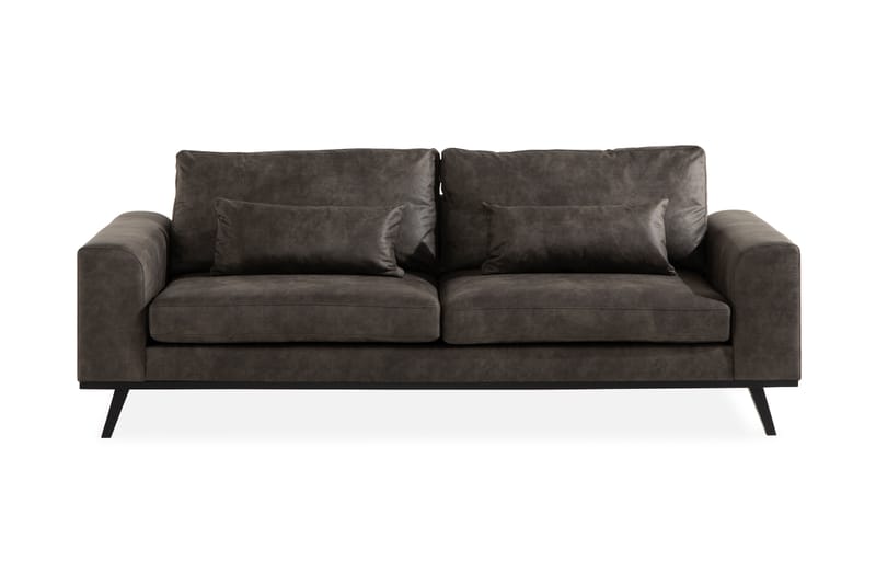 Copenhagen 3-seters Sofa Kunstlær - Mørkgrå - Møbler - Sofaer - Skinnsofaer