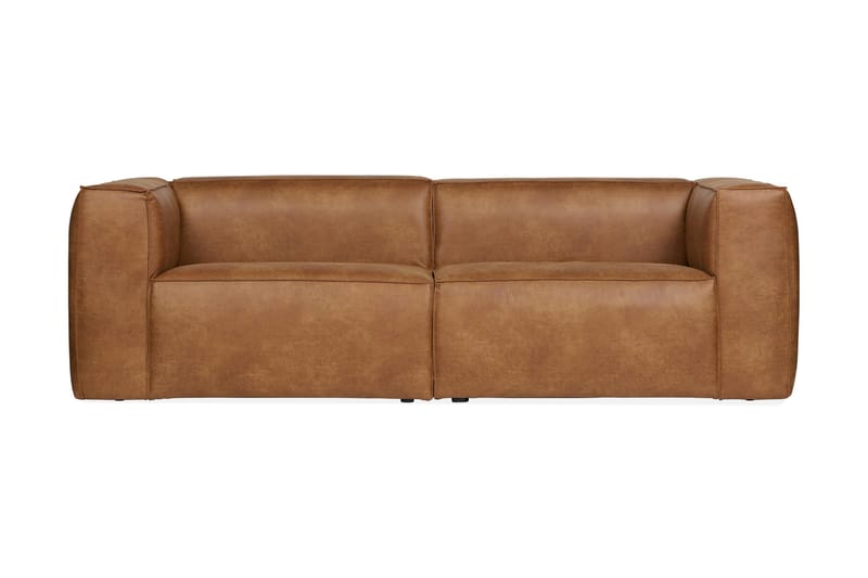 Harlow 3,5-seters Sofa - Cognac - Møbler - Sofaer - Skinnsofaer