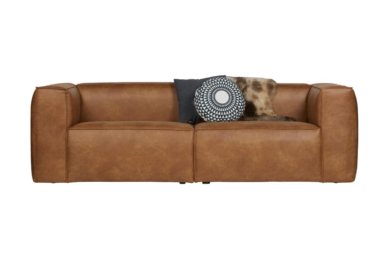 Harlow 3,5-seters Sofa - Cognac - Møbler - Sofaer - Skinnsofaer