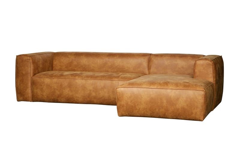 Harlow Divan sofa Høyre Ekte lær - Cognac - Møbler - Sofaer - Skinnsofaer