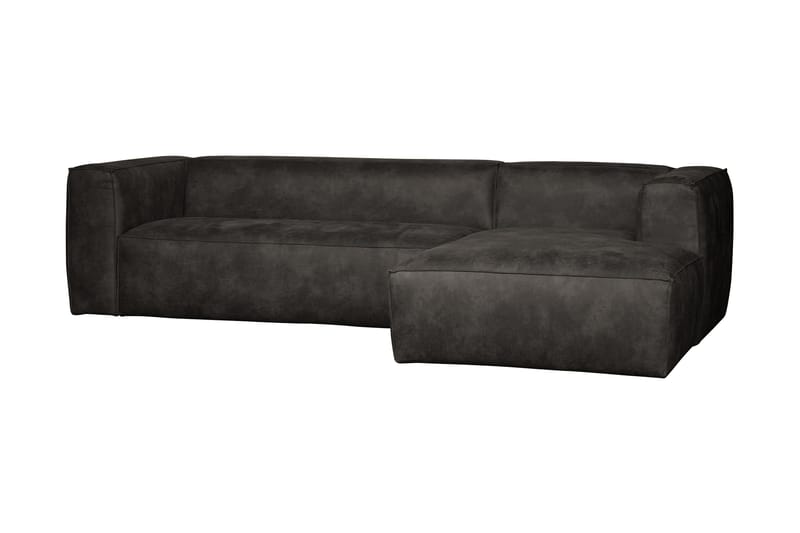 Harlow Divan sofa Høyre Ekte lær - Svart - Møbler - Sofaer - Skinnsofaer