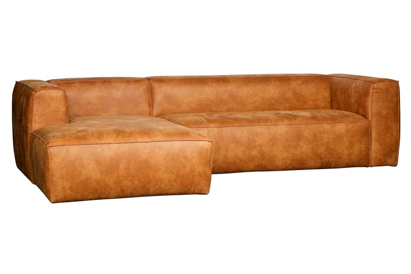 Harlow Divan sofa Venstre Ekte lær - Cognac - Møbler - Sofaer - Skinnsofaer