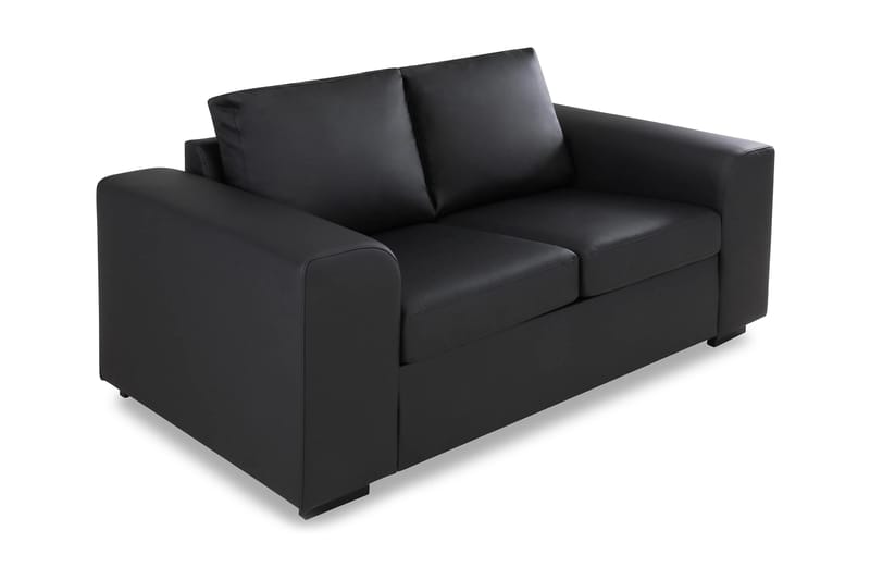 Link 2-seters Sofa Kunstlær - Svart - Møbler - Sofaer - Skinnsofaer