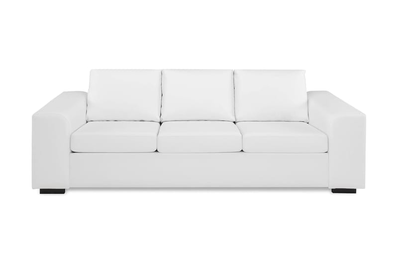 Link 3-seters Sofa Kunstlær - Hvit - Møbler - Sofaer - Skinnsofaer