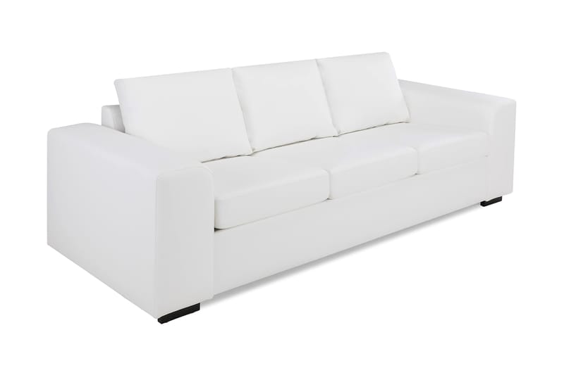 Link 3-seters Sofa Kunstlær - Hvit - Møbler - Sofaer - Skinnsofaer