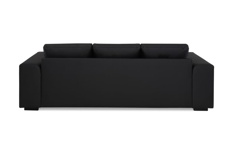 Link 3-seters Sofa Kunstlær - Svart - Møbler - Sofaer - Skinnsofaer