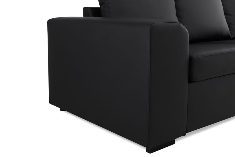 Link 3-seters Sofa Kunstlær - Svart - Møbler - Sofaer - Skinnsofaer