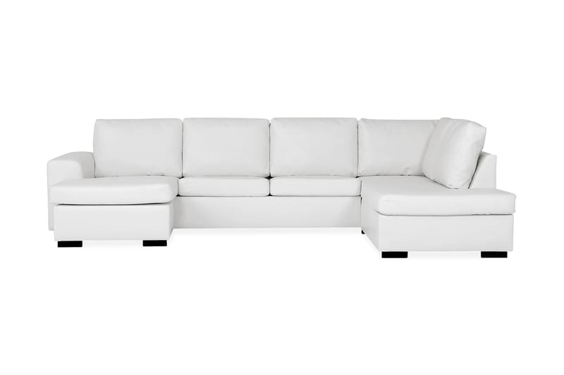 Link U-sofa XL med Divan Venstre Kunstlær - Hvit - Møbler - Sofaer - Skinnsofaer