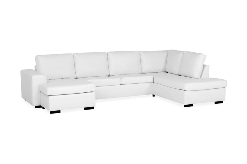 Link U-sofa XL med Divan Venstre Kunstlær - Hvit - Møbler - Sofaer - Skinnsofaer