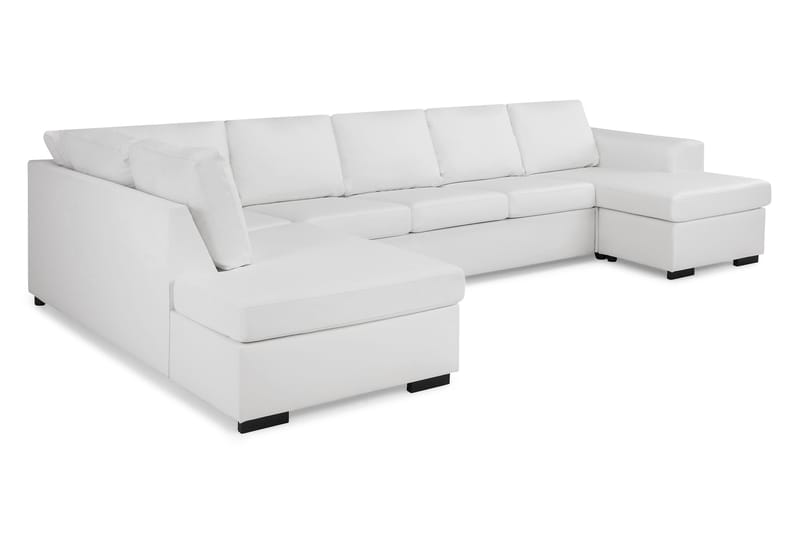 Link U-sofa XXL med Divan Høyre - Hvit - Møbler - Sofaer - Skinnsofaer