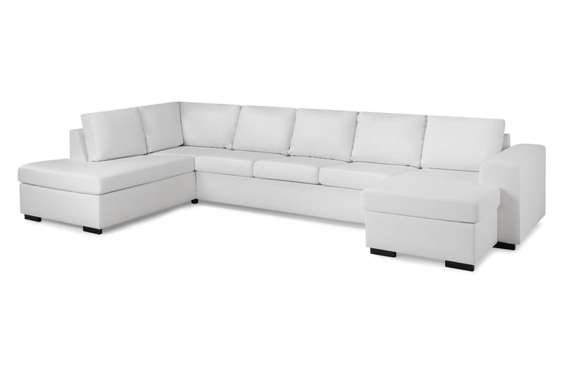 Link U-sofa XXL med Divan Høyre - Hvit - Møbler - Sofaer - Skinnsofaer