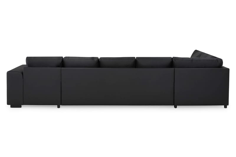 Link U-sofa XXL med Divan Høyre - Svart - Møbler - Sofaer - Skinnsofaer