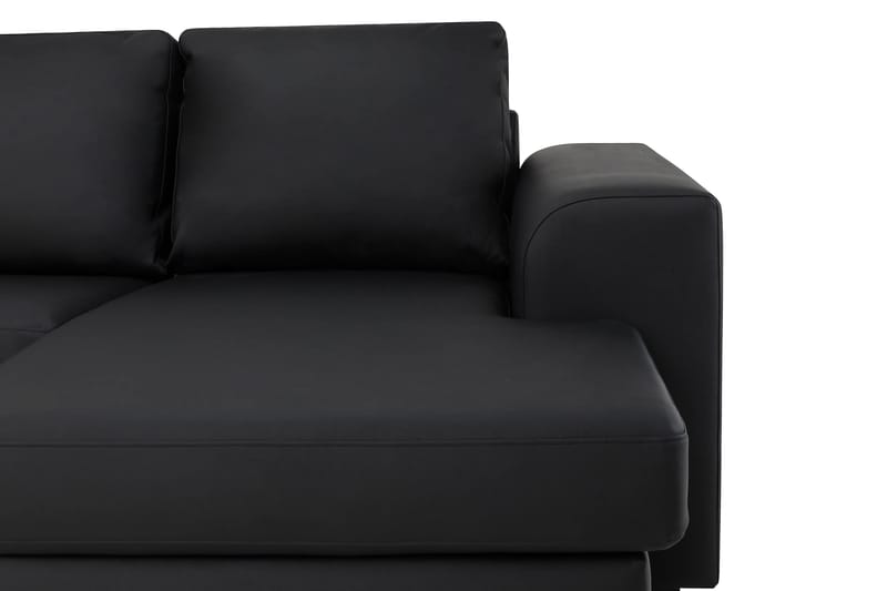 Link U-sofa XXL med Divan Høyre - Svart - Møbler - Sofaer - Skinnsofaer