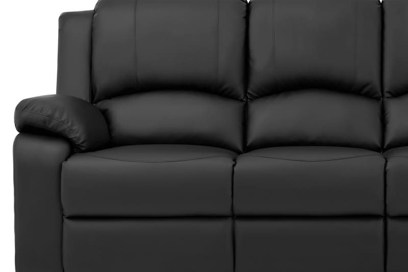 Norbo Reclinersofa 4-seter Kunstlær - Svart - Møbler - Sofaer - 4 seter sofa