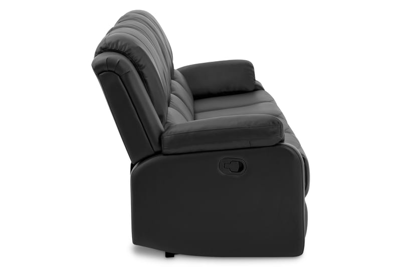 Norbo Reclinersofa 4-seter Kunstlær - Svart - Møbler - Sofaer - 4 seter sofa