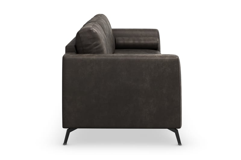 Ocean Luksus 4-seter Kunstlær Sofa 252 cm Bred - Svart / Lær - Møbler - Sofaer - Skinnsofaer